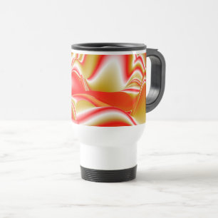 Caneca Térmica Amor e Abstrato 3D Rainbowart Dourado