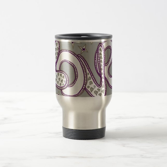 Caneca Térmica Amor no estilo dos anos 60 (Centro)