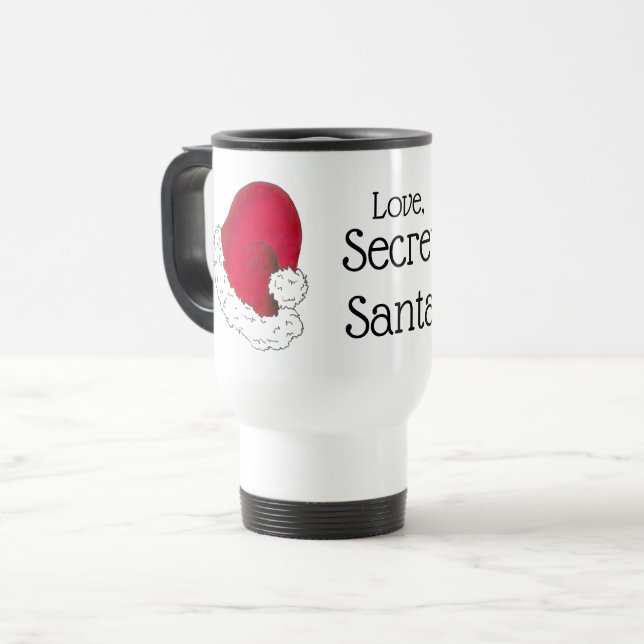 Caneca Térmica Amor, Papai Noel Secreto Feliz Natal Red Xmas (Frente Esquerda)