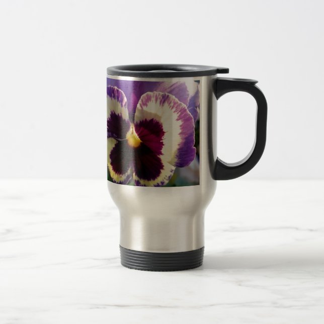 Caneca Térmica amor-perfeito colorido de primavera (Direita)