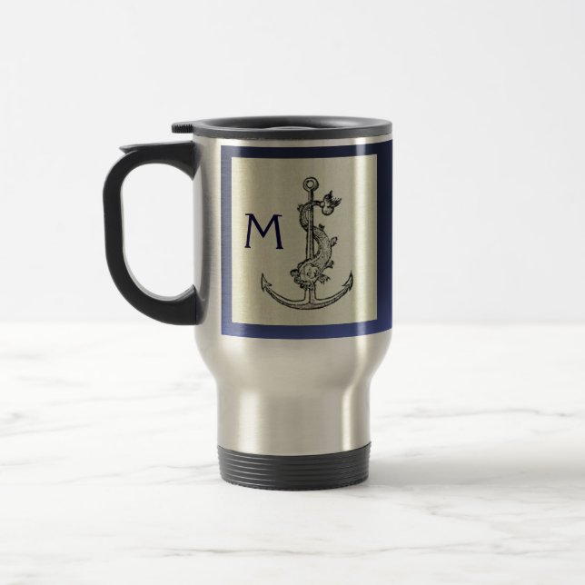 Caneca Térmica ANCHOR ANTICO E Marinho NAUTELÁTICO PEIXE Monogram (Esquerda)