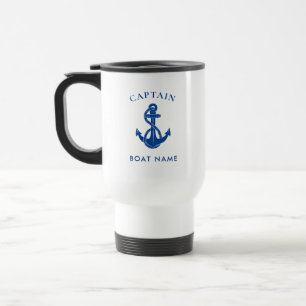 Caneca Térmica Âncora de barco de capitão náutico personalizado