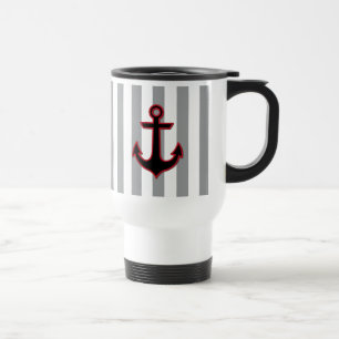 Caneca Térmica Âncora Vermelha, Âncora Do Barco, Âncora Do Navio,