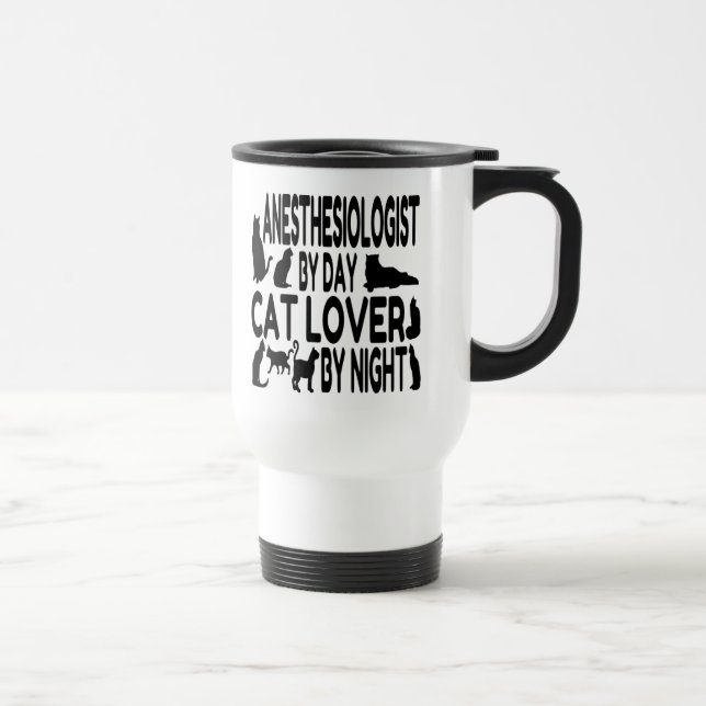Caneca Térmica Anestesiologista ama gatos (Direita)