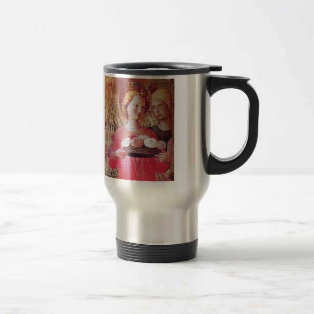 CANECA TÉRMICA ÂNGULO COM ROSAS (Direita)