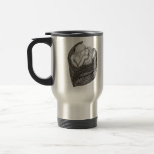 Caneca Térmica Ângulos Beijando, Design preto e branco
