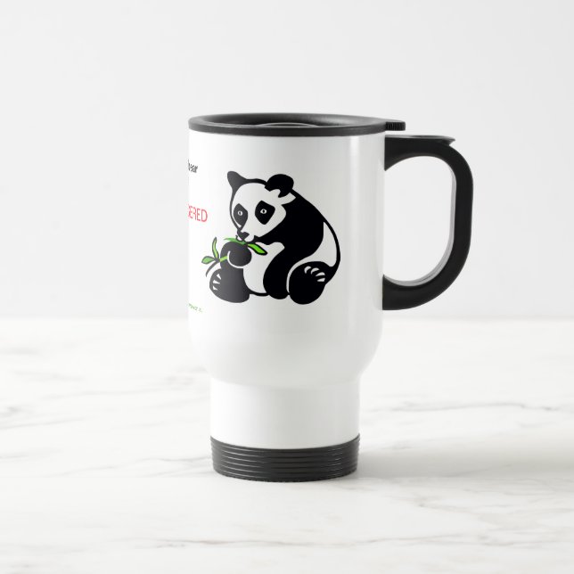 Caneca Térmica Animais ameaçados - PANDA - Natureza - Vida selvag (Direita)