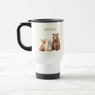 Caneca Térmica Animais da floresta de Monograma