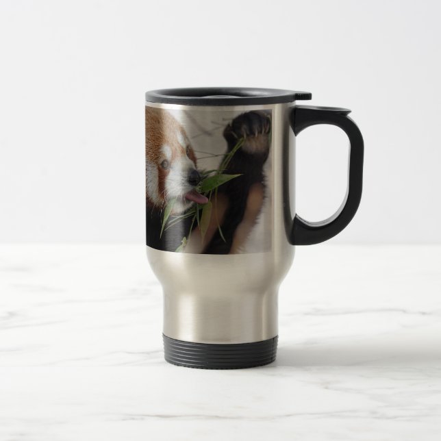 Caneca Térmica animal impresso panda vermelho fofo (Direita)