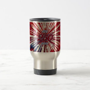 Caneca Térmica Aniversário de 250 anos da América 1776-2026 Fogos