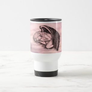 Caneca Térmica Anjo dormindo nas nuvens do céu