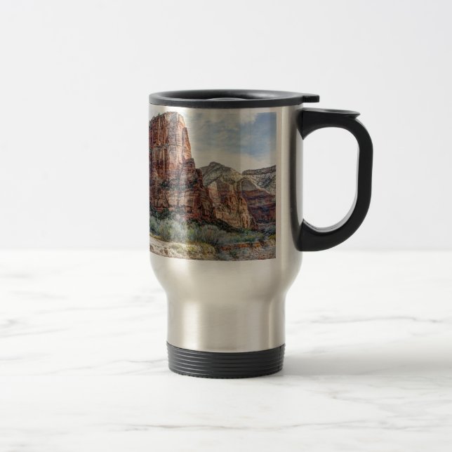 Caneca Térmica Anjos do parque nacional de Zion que aterram - (Direita)