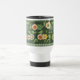 Caneca Térmica Antigo Padrão Chinês de Cloisonné: Jade Verde