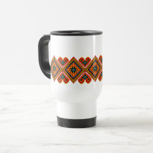 Caneca Térmica Aparência de Bordado Geométrico