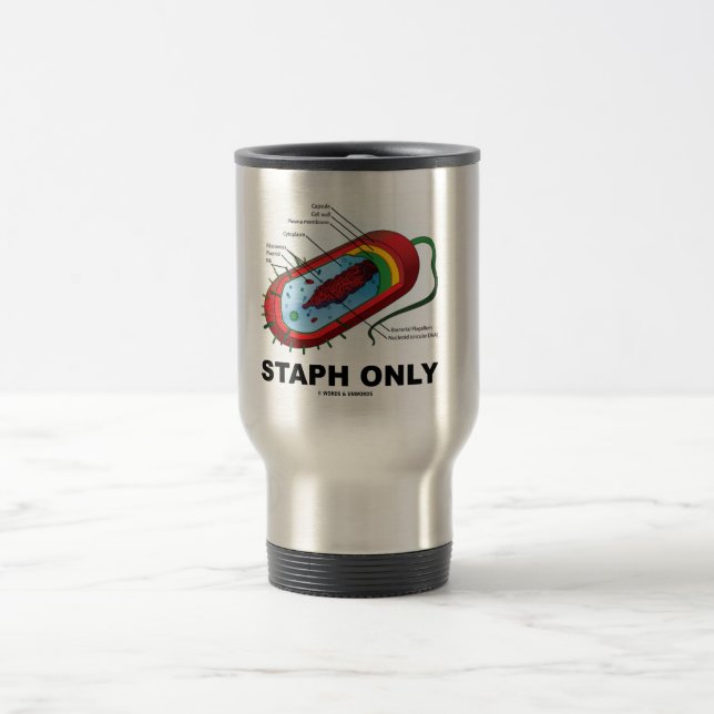 Caneca Térmica Apenas Estafilococo (Bactéria Diagrama Procariote  (Centro)