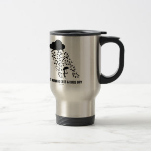 Caneca Térmica Apenas Um Dia De Cães E Gatos Em Chove