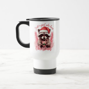 Caneca Térmica Apenas Uma Garota Que Ama Guaxinim De Natal-71692