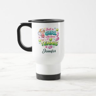 Caneca Térmica Apenas uma Garota que Ama Tênis Dia do Tênis