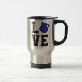 Caneca Térmica Apoio à Polícia de Crachá de Amor