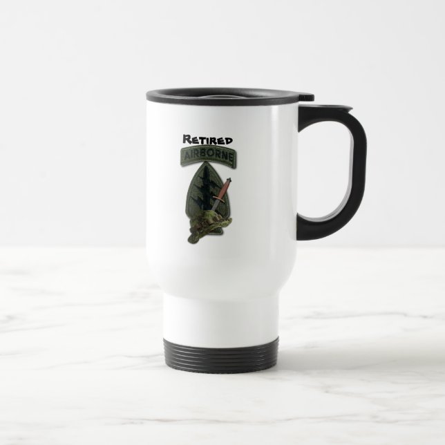 Caneca Térmica Aposentado, forças especiais, rebeldes verdes (Direita)