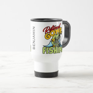 Caneca Térmica Aposentado pescando o costume
