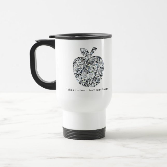 Caneca Térmica Apple que foi criada no final do ano pelo professo (Esquerda)