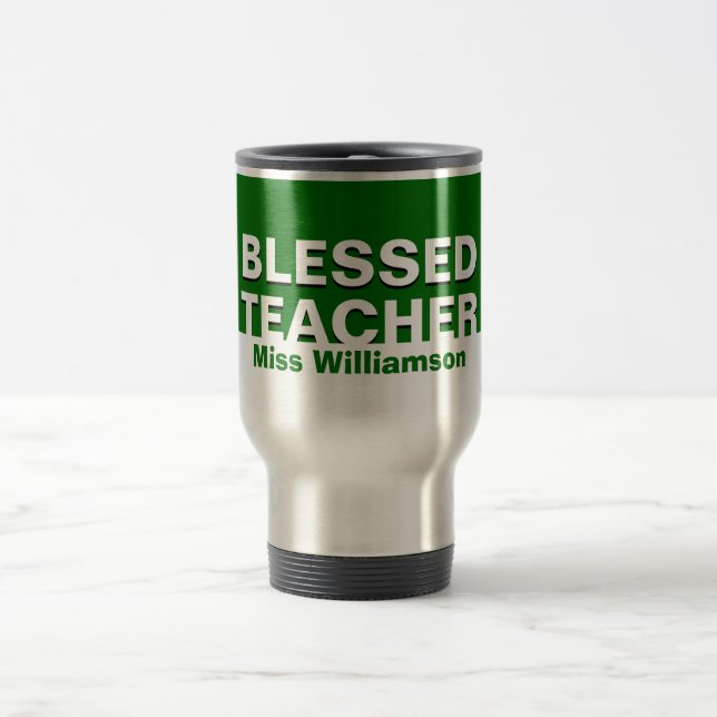 Caneca Térmica Apreciação de PROFESSOR BEM Verde Personalizado (Centro)