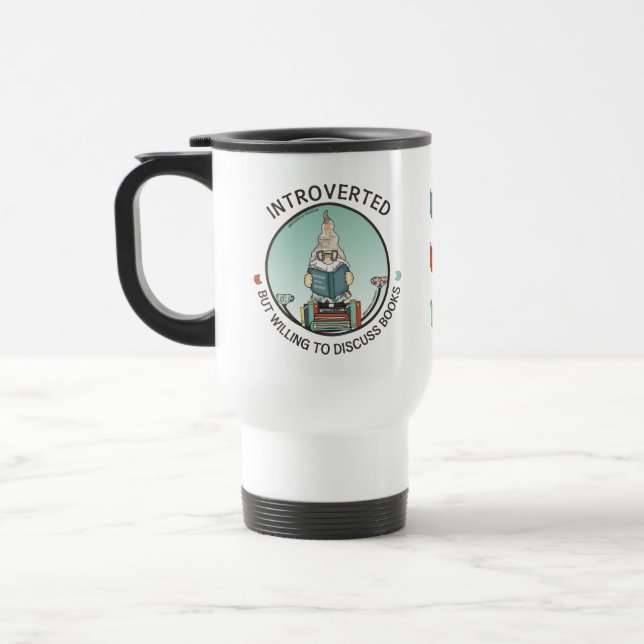 Caneca Térmica Apresentado, Mas Disposto A Discutir Livros (Esquerda)