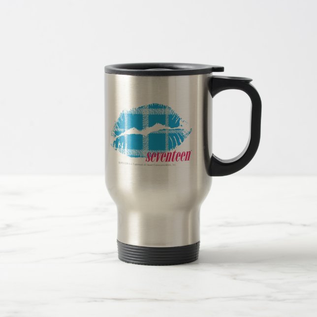 Caneca Térmica Aqua da xadrez (Direita)