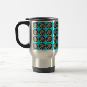 Caneca Térmica Aqua Dartboard Pattern