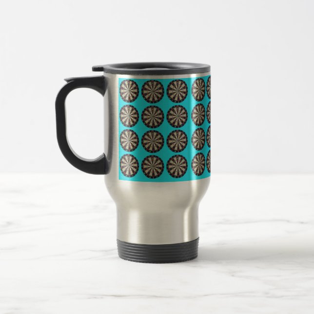 Caneca Térmica Aqua Dartboard Pattern (Esquerda)
