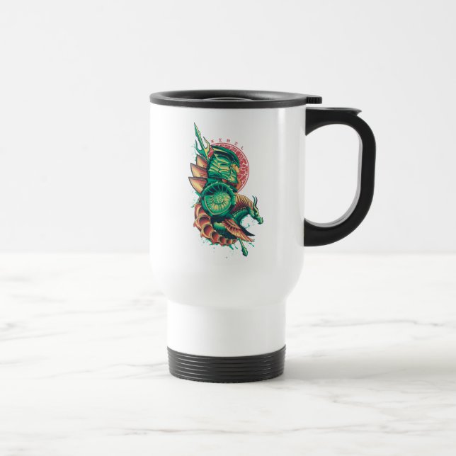 Caneca Térmica Aquaman | Gráfico Xebel King Nereus (Direita)