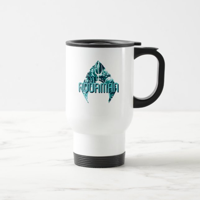 Caneca Térmica Aquaman | Orin, Mera, Orm & Black Manta, Símbolo (Direita)