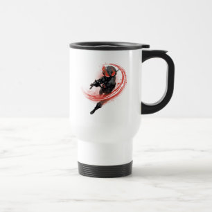 Caneca Térmica Aquaman   Preto Manta Vermelho Swipe Gráfico