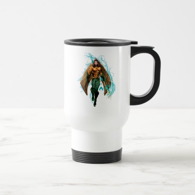Caneca Térmica Aquaman | Prince Orin Com Logotipo Aquaman (Direita)