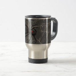 Caneca Térmica Aranha-Viúva Negra E Arte De Desenho-Da-Aranha