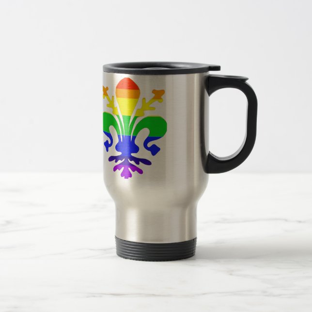Caneca Térmica Arco-Íris Estilizado Fleur de Lis (Direita)