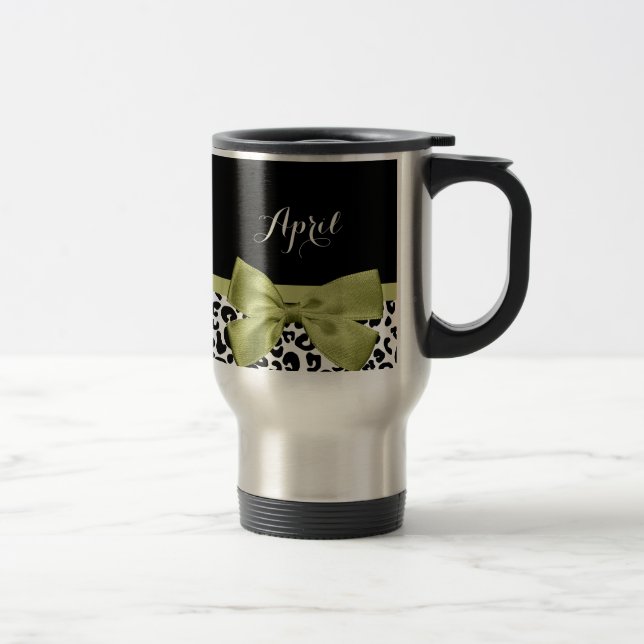 Caneca Térmica Arco Verde Primavera de Impressão Leopard Bonito c (Direita)