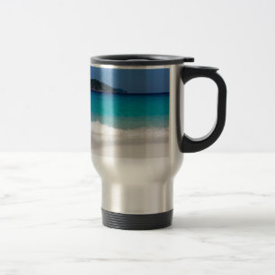 Caneca Térmica Areia branca semelhante e mar azul-turquesa