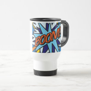 Caneca Térmica ARREBENTAR Arte Pop de Quadrinhos Modernos e Diver