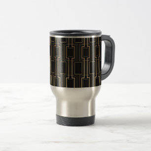 Caneca Térmica Art Deco - Padrão Geométrico