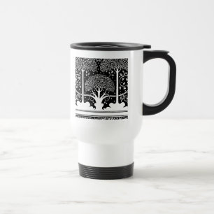 Caneca Térmica Art Nouveau Tree Beardsley Pattern