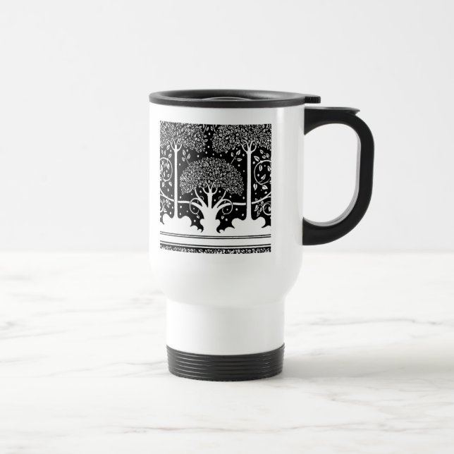 Caneca Térmica Art Nouveau Tree Beardsley Pattern (Direita)
