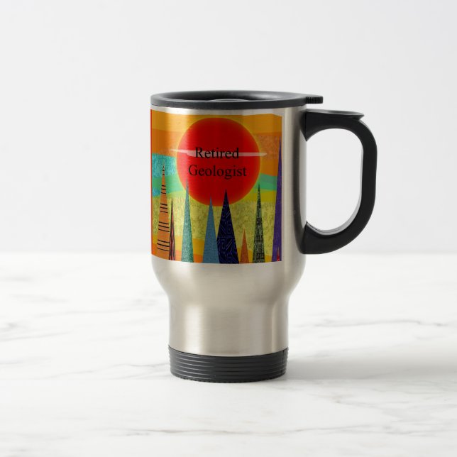 Caneca Térmica Arte aposentada da montanha do geólogo (Direita)