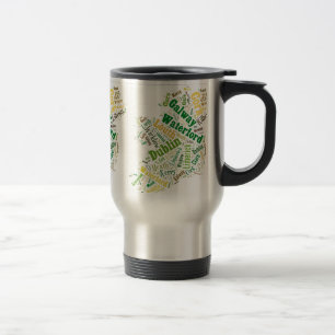 Caneca Térmica Arte com Palavras de Cidades da Irlanda