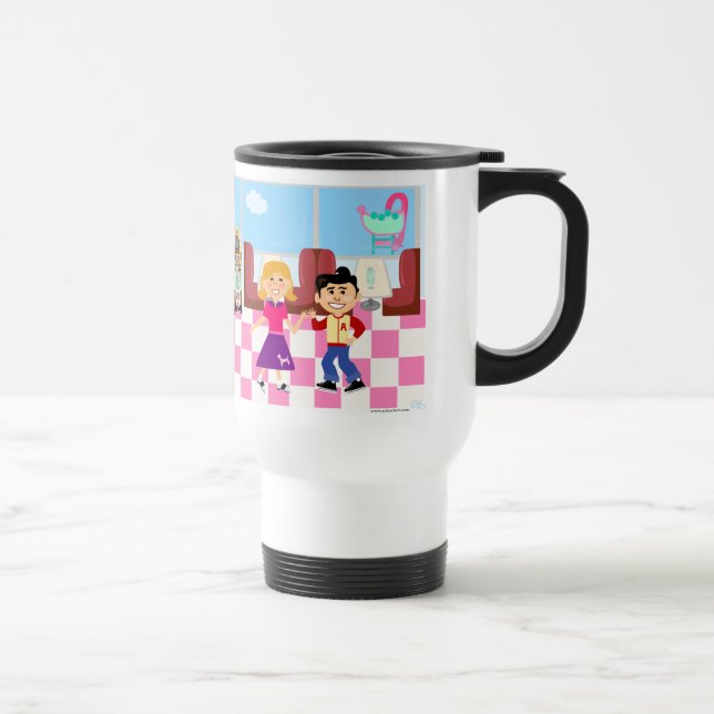 Caneca Térmica Arte de Cartografia de Salto Sock Diner Retro Kids (Direita)