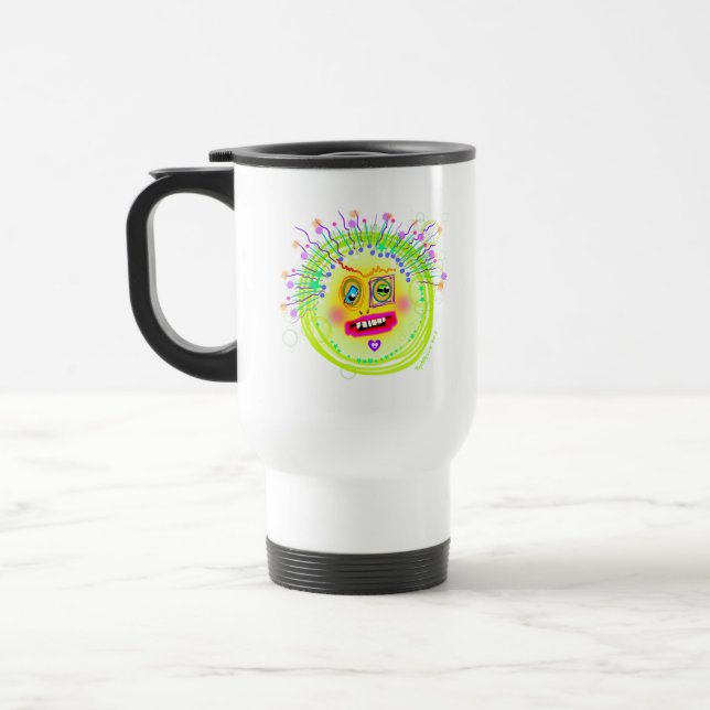 Caneca Térmica Arte de Emoji Meemogie Sorriso Bolha (Esquerda)