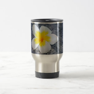 Caneca Térmica Arte de Frangipani Tropical Rosa