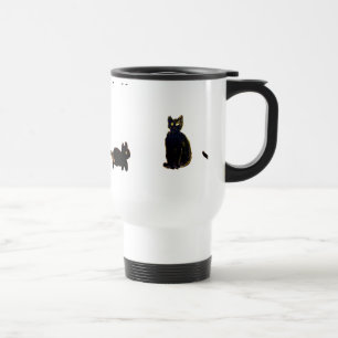Caneca Térmica Arte de Gatos Pretos