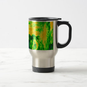 Caneca Térmica Arte de Leão com Visão Noturna Impressão Fluoresce